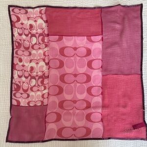 Coach Patchwork Silk Square Scarf